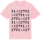 Pink Cotton t-shirt med Flaxet ordlek t-shirt