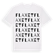 White t-shirt med Flaxet ordlek t-shirt