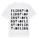 White t-shirt med Flenstad ordlek t-shirt