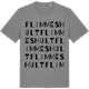 Mid Heather Gray t-shirt med Flimmeshult ordlek t-shirt