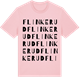 Pink Cotton t-shirt med Flinkerud ordlek t-shirt
