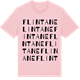 Pink Cotton t-shirt med Flintane ordlek t-shirt