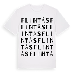 Flintås ordlek t-shirt – ekologisk bomull t-shirt från Pinshirt