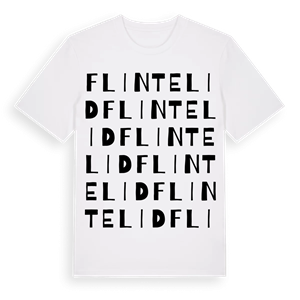 Flintelid ordlek t-shirt – ekologisk bomull t-shirt från Pinshirt