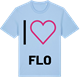 Blue Soul t-shirt med Jag älskar Flo t-shirt stort tryck