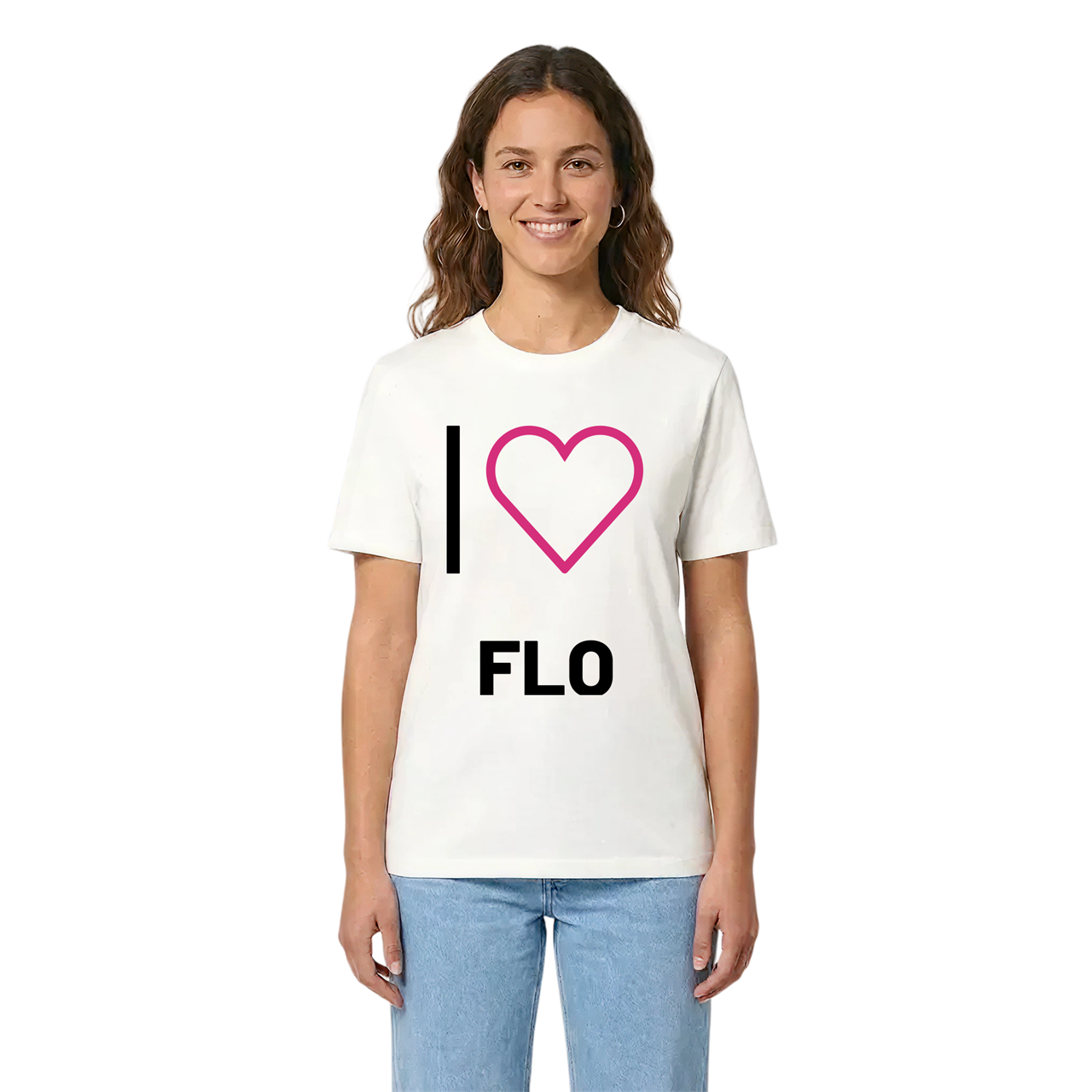 Jag älskar Flo t-shirt stort tryck i miljö