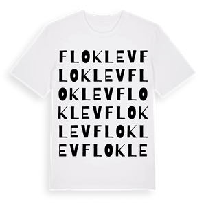 Flo klev ordlek t-shirt – ekologisk bomull t-shirt från Pinshirt