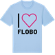 Blue Soul t-shirt med Jag älskar Flobo t-shirt stort tryck