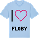 Blue Soul t-shirt med Jag älskar Floby t-shirt stort tryck