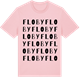 Pink Cotton t-shirt med Floby ordlek t-shirt