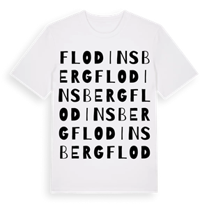 Flodinsberg ordlek t-shirt – ekologisk bomull t-shirt från Pinshirt