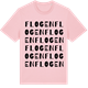 Pink Cotton t-shirt med Flogen ordlek t-shirt