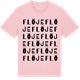 Pink Cotton t-shirt med Flöje ordlek t-shirt