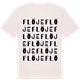 Vintage White t-shirt med Flöje ordlek t-shirt