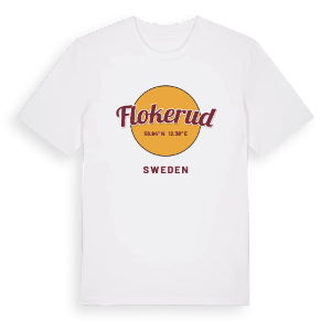 Flokerud cirkel t-shirt – ekologisk bomull t-shirt från PinShirt