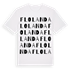 White t-shirt med Flolanda ordlek t-shirt