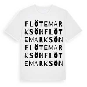 Flötemarksön ordlek t-shirt – ekologisk bomull t-shirt från Pinshirt