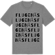 Mid Heather Gray t-shirt med Flugenäs ordlek t-shirt