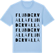 Blue Soul t-shirt med Flundervalla ordlek t-shirt