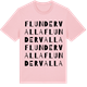 Pink Cotton t-shirt med Flundervalla ordlek t-shirt