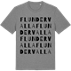 Mid Heather Gray t-shirt med Flundervalla ordlek t-shirt