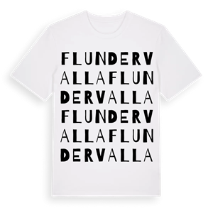 Flundervalla ordlek t-shirt – ekologisk bomull t-shirt från Pinshirt