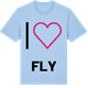 Blue Soul t-shirt med Jag älskar Fly t-shirt stort tryck