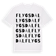 White t-shirt med Flygsdal ordlek t-shirt