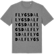 Mid Heather Gray t-shirt med Flygsdal ordlek t-shirt