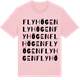 Pink Cotton t-shirt med Flyhögen ordlek t-shirt