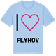 Blue Soul t-shirt med Jag älskar Flyhov t-shirt stort tryck