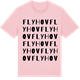 Pink Cotton t-shirt med Flyhov ordlek t-shirt