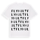 White t-shirt med Flyhult ordlek t-shirt