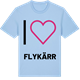 Blue Soul t-shirt med Jag älskar Flykärr t-shirt stort tryck
