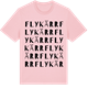 Pink Cotton t-shirt med Flykärr ordlek t-shirt
