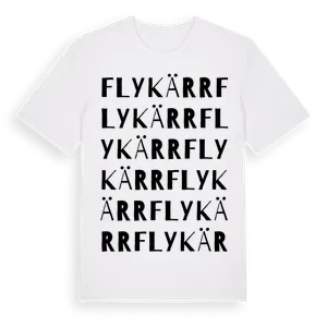 Flykärr ordlek t-shirt – ekologisk bomull t-shirt från Pinshirt