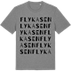 Mid Heather Gray t-shirt med Flykasen ordlek t-shirt