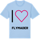 Blue Soul t-shirt med Jag älskar Flymader t-shirt stort tryck