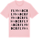 Pink Cotton t-shirt med Flymader ordlek t-shirt