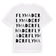White t-shirt med Flymader ordlek t-shirt