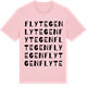 Pink Cotton t-shirt med Flytegen ordlek t-shirt