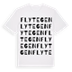 White t-shirt med Flytegen ordlek t-shirt