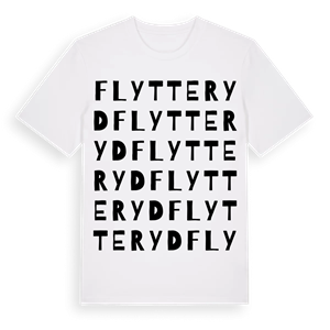 Flytteryd ordlek t-shirt – ekologisk bomull t-shirt från Pinshirt