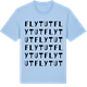 Blue Soul t-shirt med Flytut ordlek t-shirt