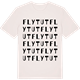 Vintage White t-shirt med Flytut ordlek t-shirt