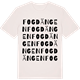 Vintage White t-shirt med Fogdängen ordlek t-shirt