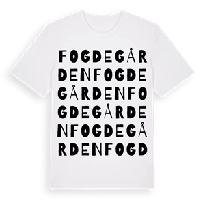 Fogdegården ordlek t-shirt – ekologisk bomull t-shirt från Pinshirt