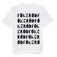 White t-shirt med Fökeröd ordlek t-shirt