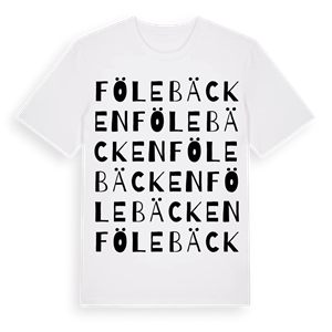 Fölebäcken ordlek t-shirt – ekologisk bomull t-shirt från Pinshirt