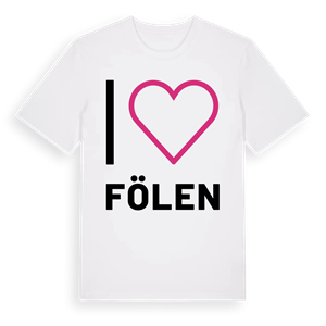 Jag älskar Fölen t-shirt stort tryck – ekologisk bomull t-shirt från Pinshirt